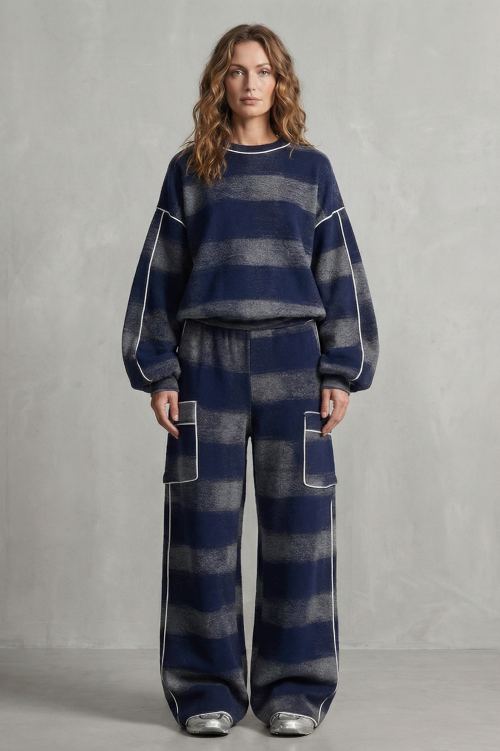 Rovienne – Distressed plaid street style – Two piece set