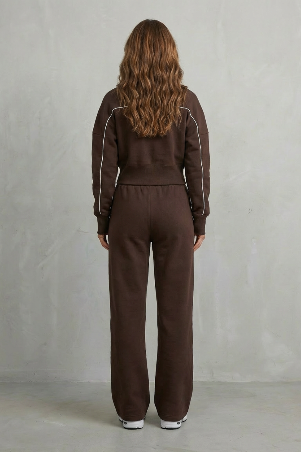 Savina – Urban Edge Piped Zip Jacket & Wide-Leg Pants Set
