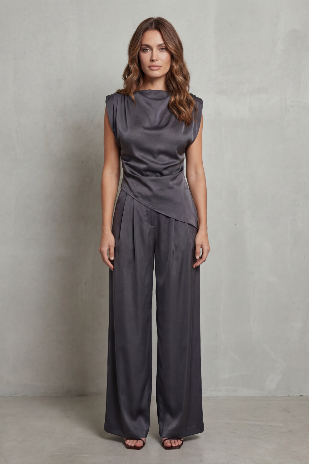 Selora – Draped waist detail – Casual elegance set