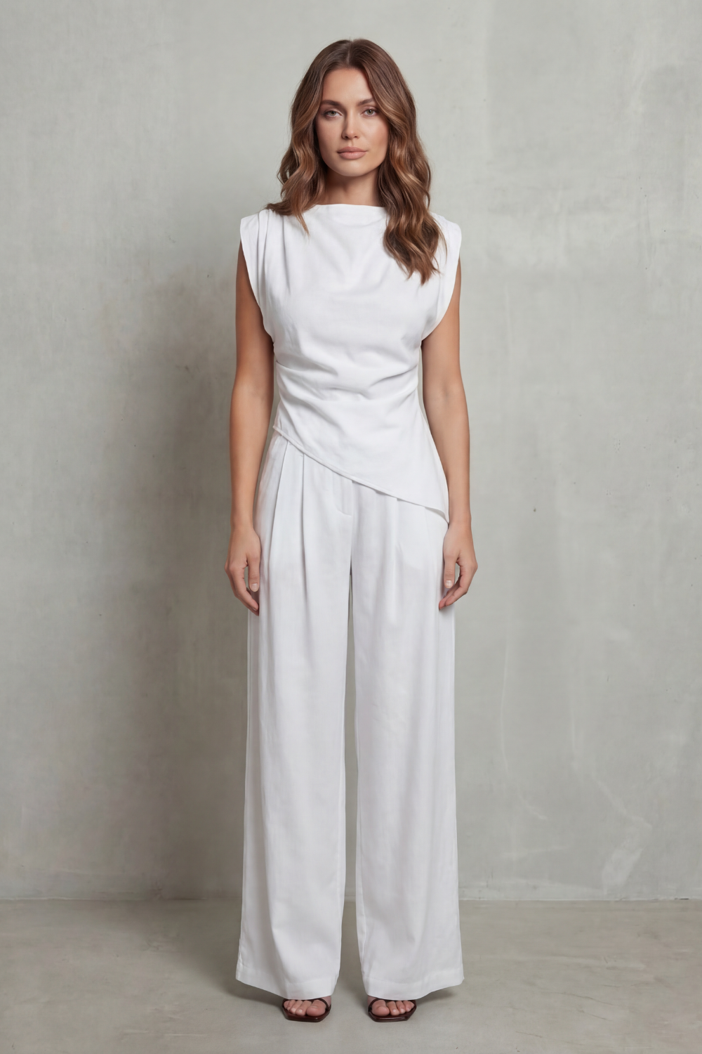 Selora – Draped waist detail – Casual elegance set