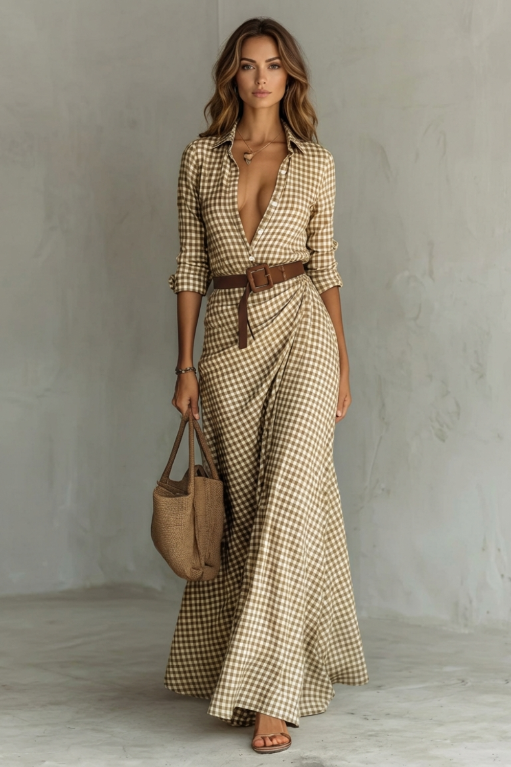 Sienna – Elegant Pleated Belted Dress – Autumn Solid Color Long Shirt Dress Sienna – Elegant Pleated Belted Dress – Autumn Solid Color Long Shirt Dress