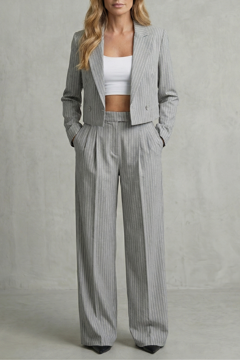 Stravelle – Tailored striped elegance – Two piece set