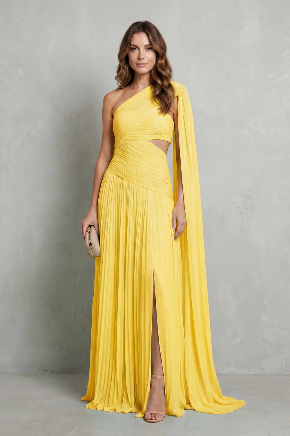 Sylvarine – Ethereal chiffon drape – Maxi dress
