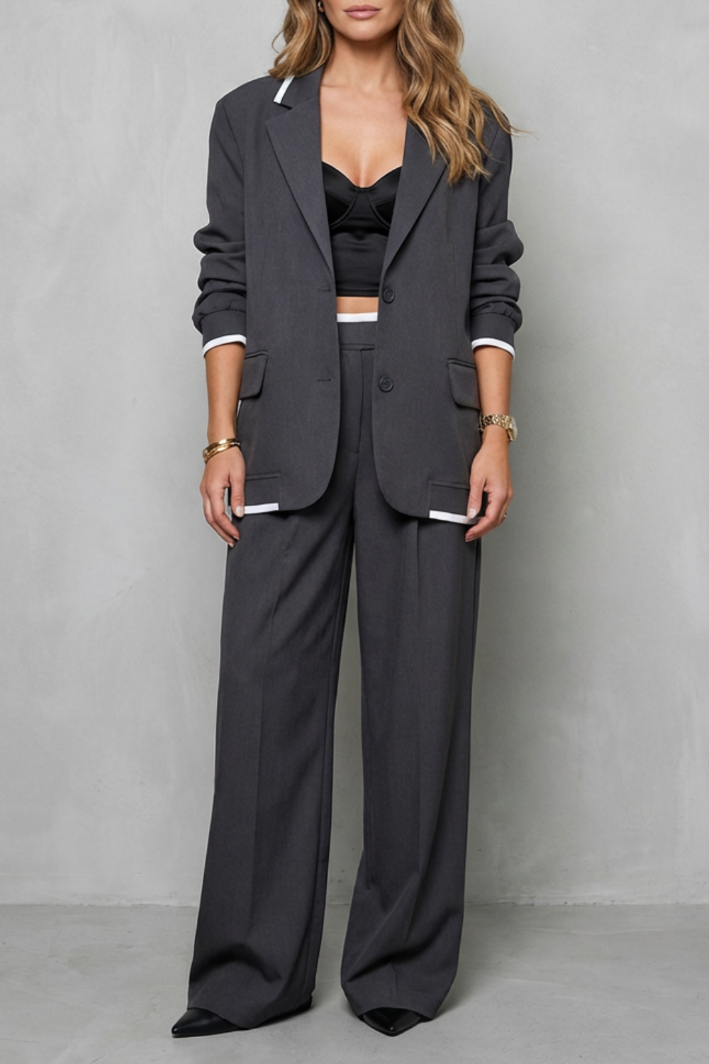 Talia – Elegant Wide-Leg Pantsuit Set – Two-Piece Power Look
